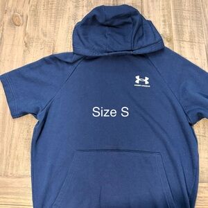 Under Armour Navy Short Sleeve Hoodie